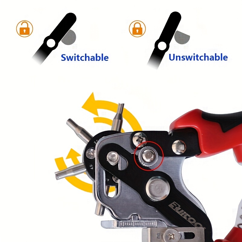 Perforadora De Cuero Hojas En V Márgenes Ajustables Perforadora De  Cinturones Perforadora De Múltiples Tamaños De Orificios Alicate Perforador  Rotativ