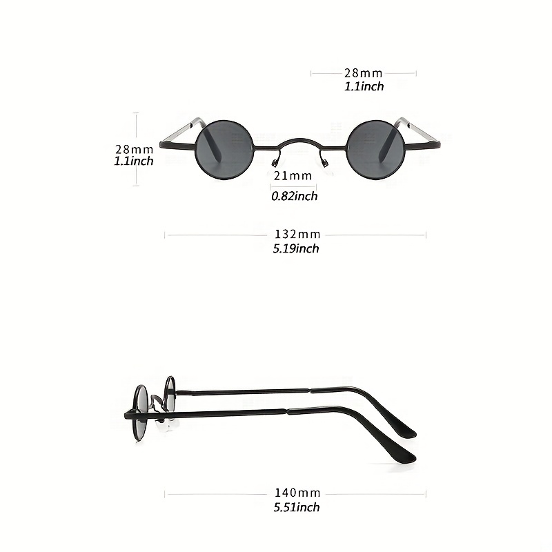Retro Steampunk Sunglasses for Women Men Unisex Round Metal Frame Circle  Lens Sun Glasses Summer Outdoor Beach Eyewear J6R0