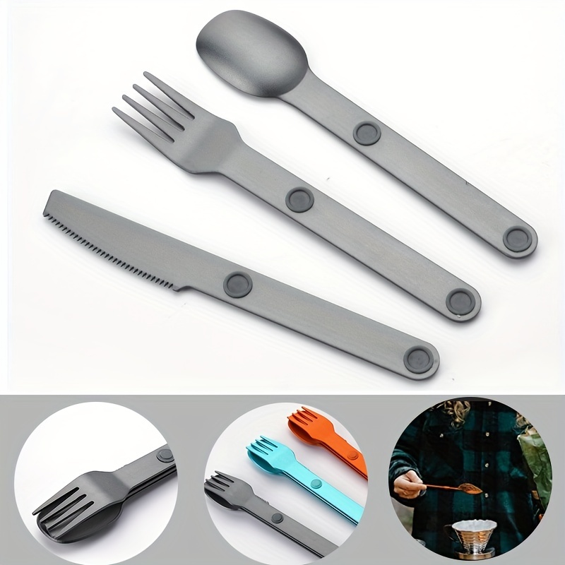 Portable Magnetic Camping Cutlery Set Lightweight Travel - Temu