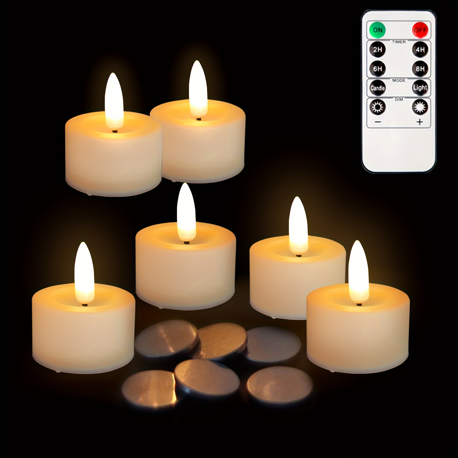 6/9/12Pcs Flameless Candles Battery Operated Tea Candles with