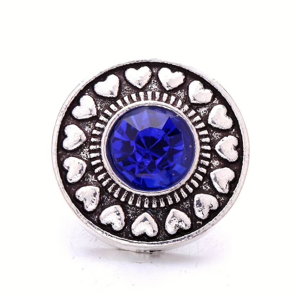Crystal Round Button Bracelet Pendant DIY Accessory Women