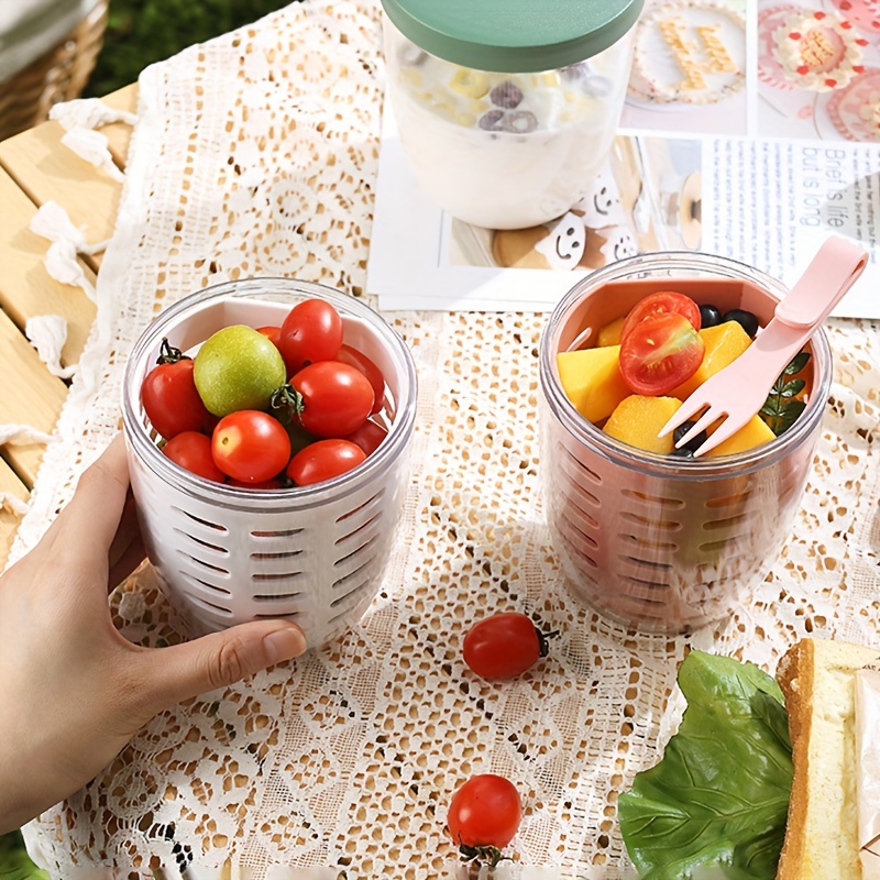 Salad Cup, Salad Meal Shaker Cup, Plastic Healthy Salad Container Wih Fork, Salad  Dressing Holder, Salad Cup For Picnic Lunch Breakfast, Salad Cup With Lid,  Portable Salad Cup For Outdoor - Temu