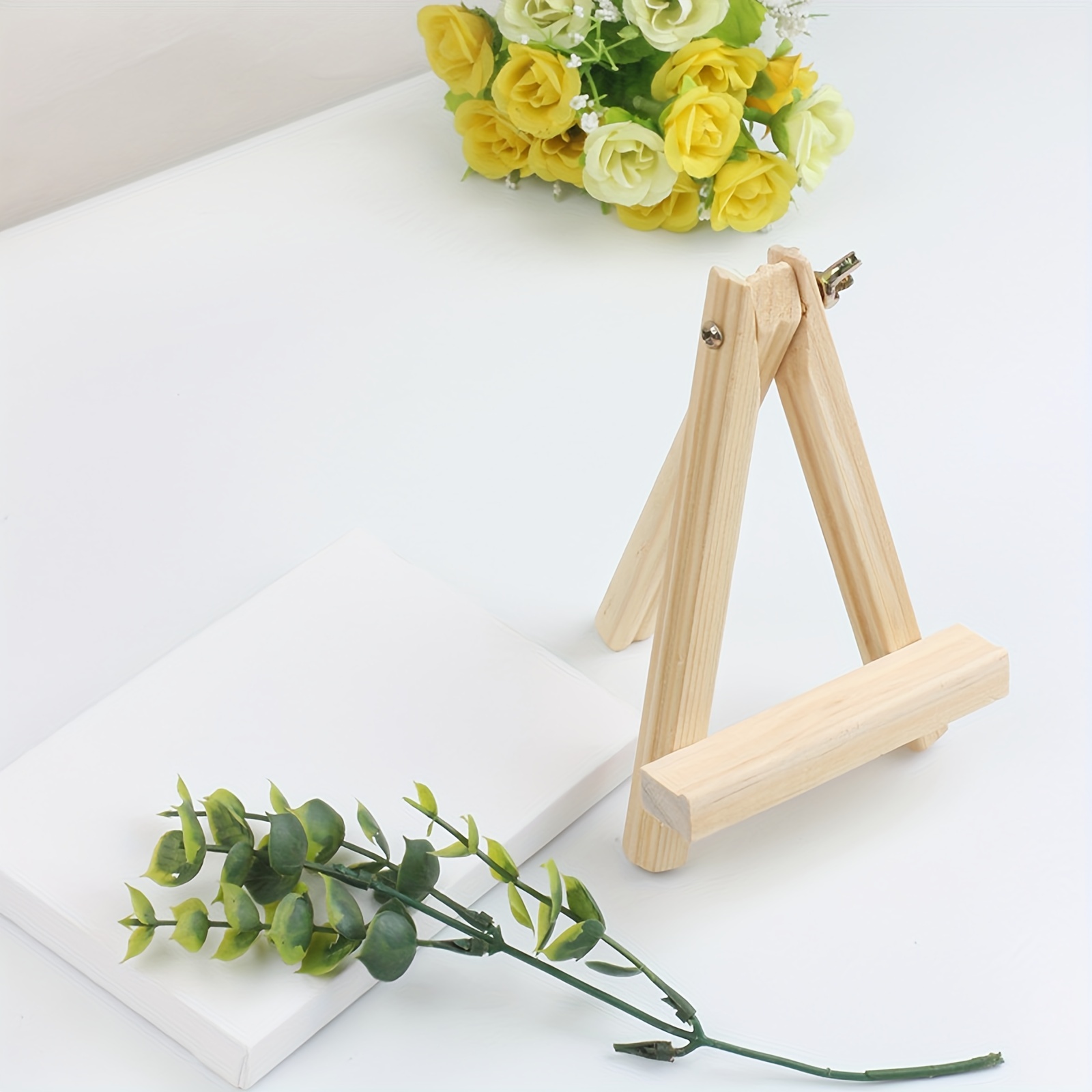 2 Sets Artist Canvas Panels Stretched Easel Photo Picture Holder Stand Wood