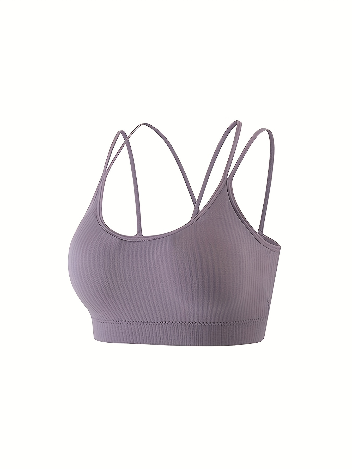 Seamless Wireless Bras Comfy Simple Double Straps Criss - Temu Canada