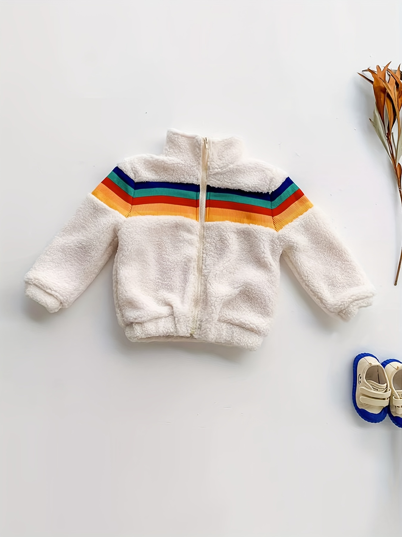 Rainbow hot sale fleece jacket