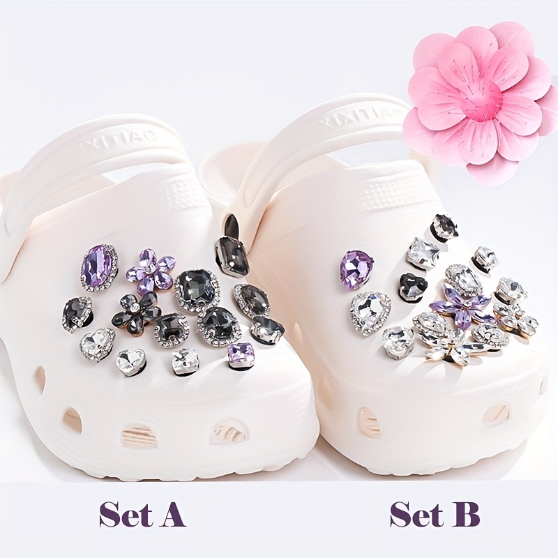  Bling Shoes Charms for Croc Shoes Decoration/Diamond Charms for  Girls and Women/Luxury Sandal Charms with Luxury Clog Accessories/Women  Girls Party Favors Birthday Gifts : Clothing, Shoes & Jewelry