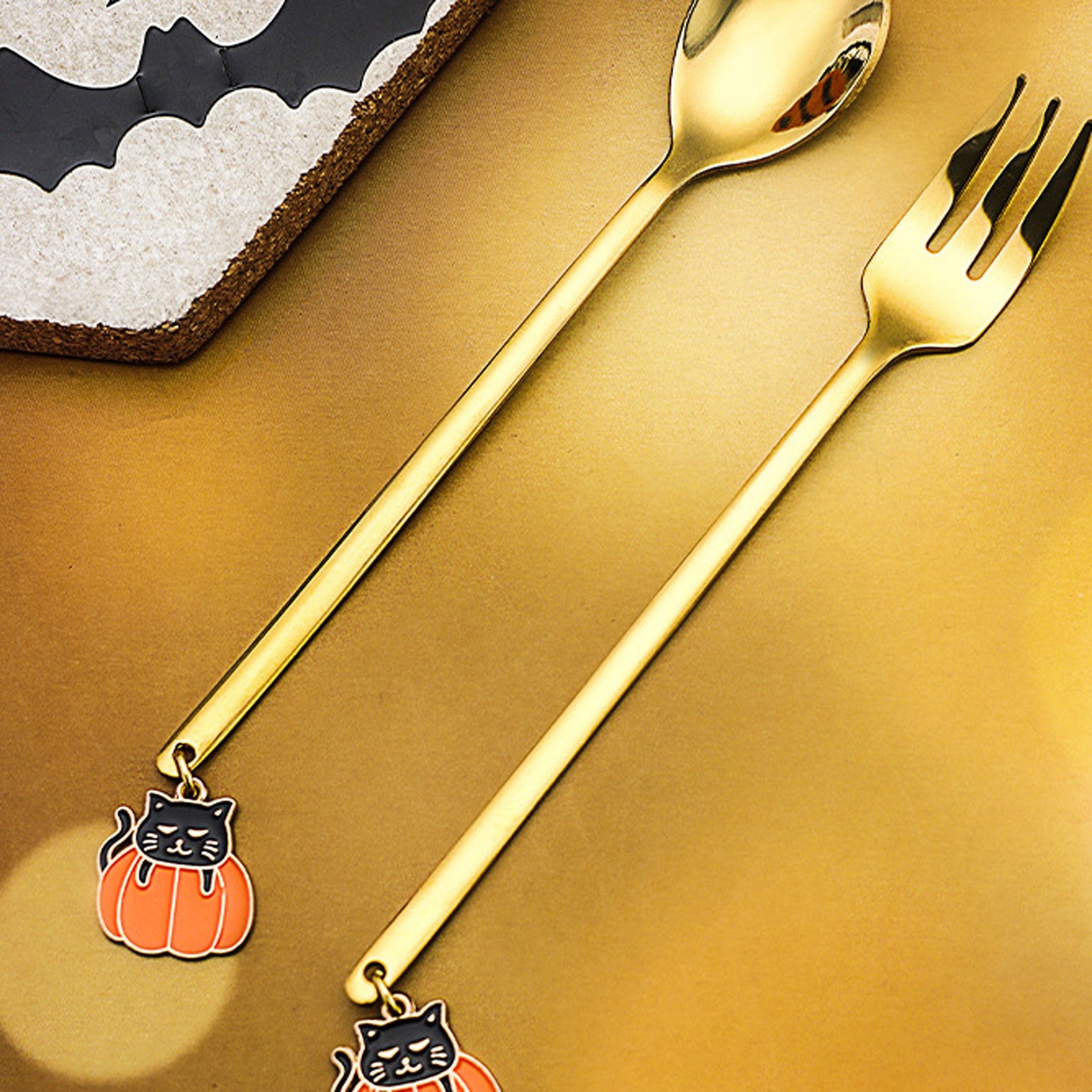 Halloween Spoon Fork Kitchen Tableware Stainless Steel Coffee