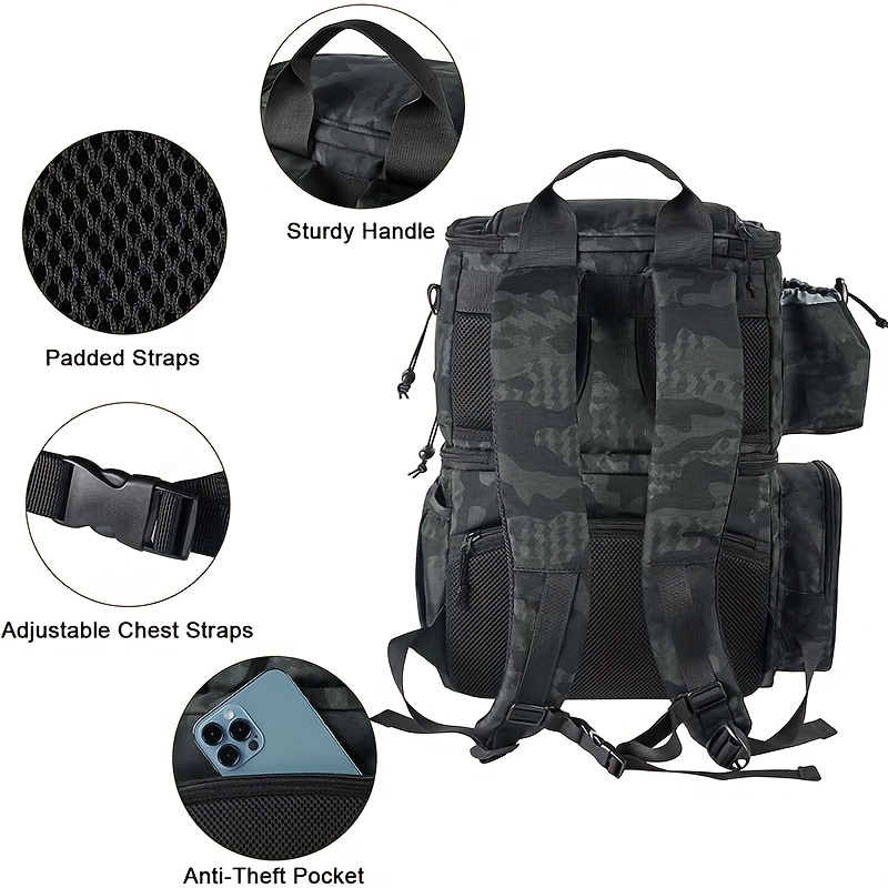 Fishing Tackles Storage Backpack With Cooler Large Fishing Bag With Rod  Holders Outdoor Camping Hiking Portable Tactical Sports Bag - Sports &  Outdoors - Temu United Arab Emirates