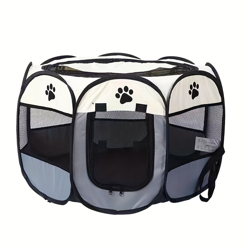 

Foldable Octagonal Pet Fence For Indoor/outdoor Travel And Camping - Portable Dog House And Playground For Puppies And Cats - Enclosed Pet Delivery Room And Kennel
