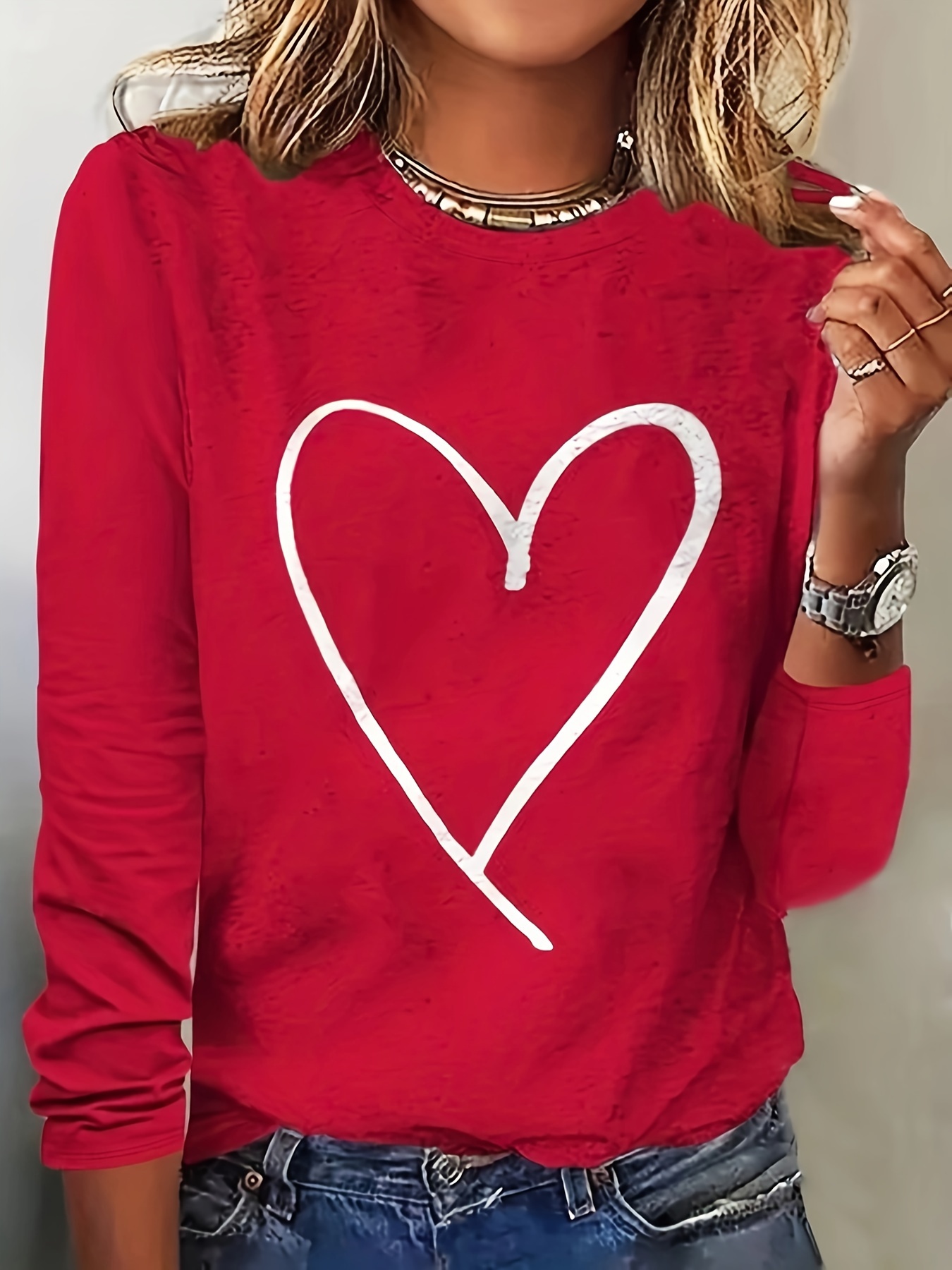 Red Heart Shirt - Temu