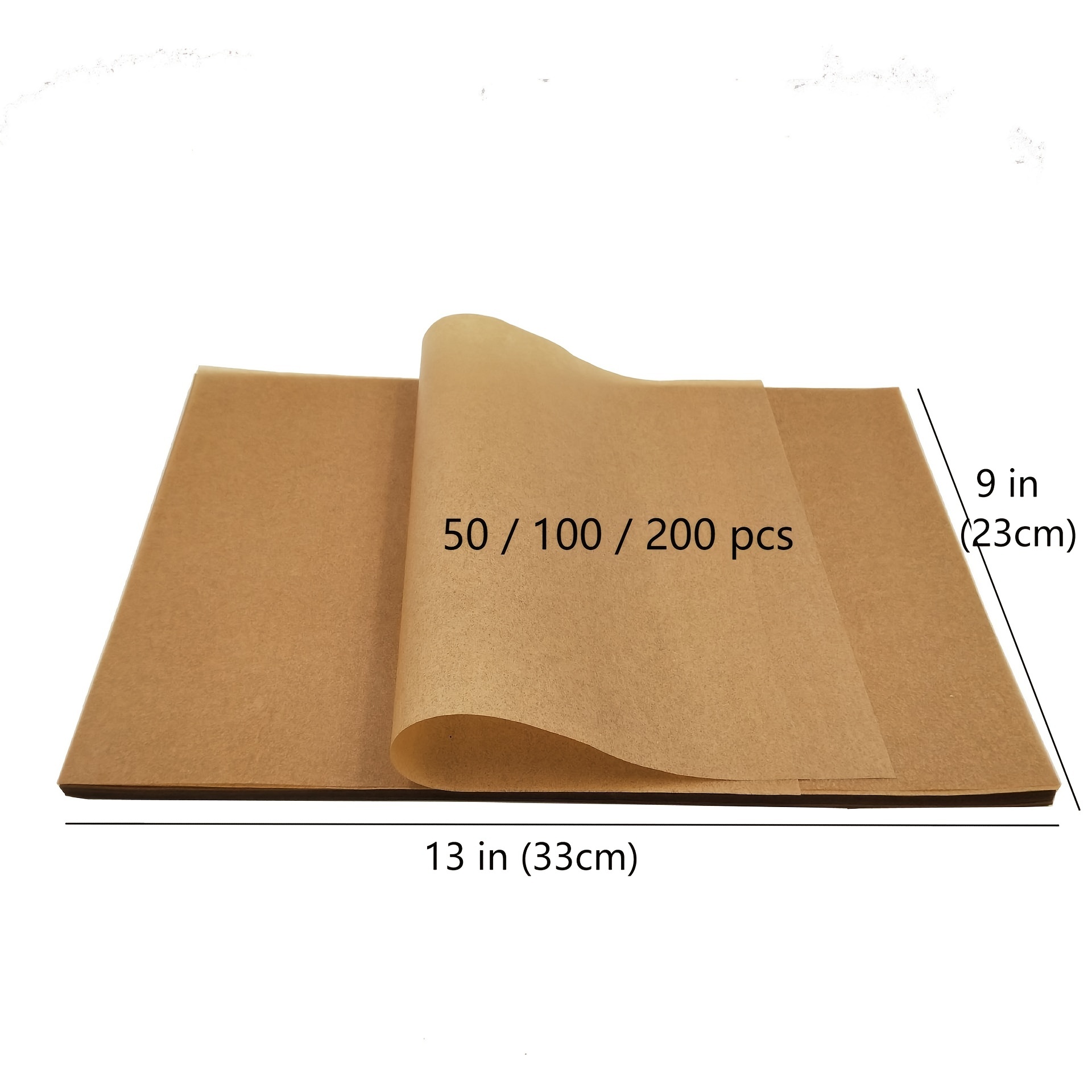 50/100/200 Pieces Parchment Paper Baking Sheets 9x13 Inches