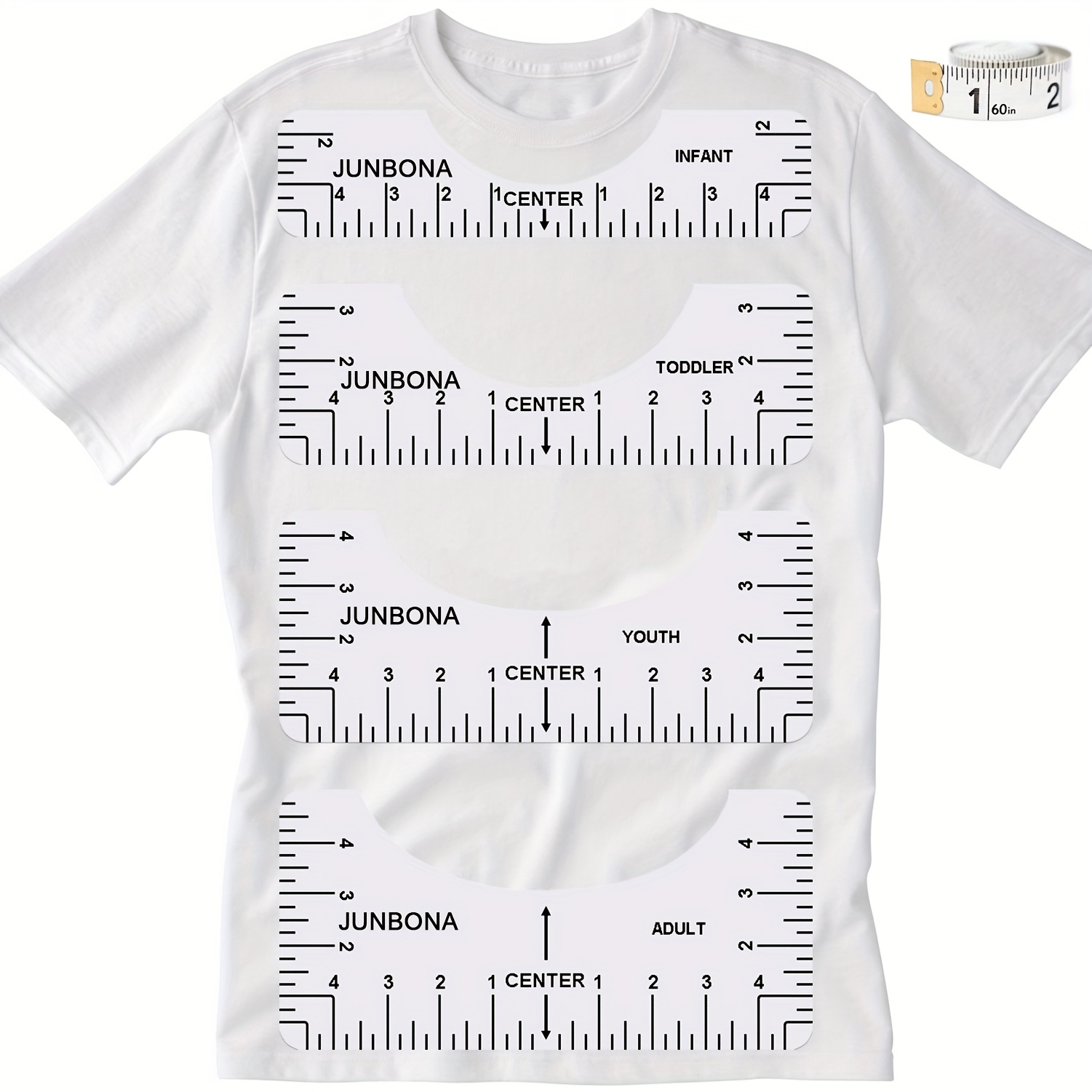  9Pcs T-Shirt Ruler Guide for Vinyl Alignment, Tshirt