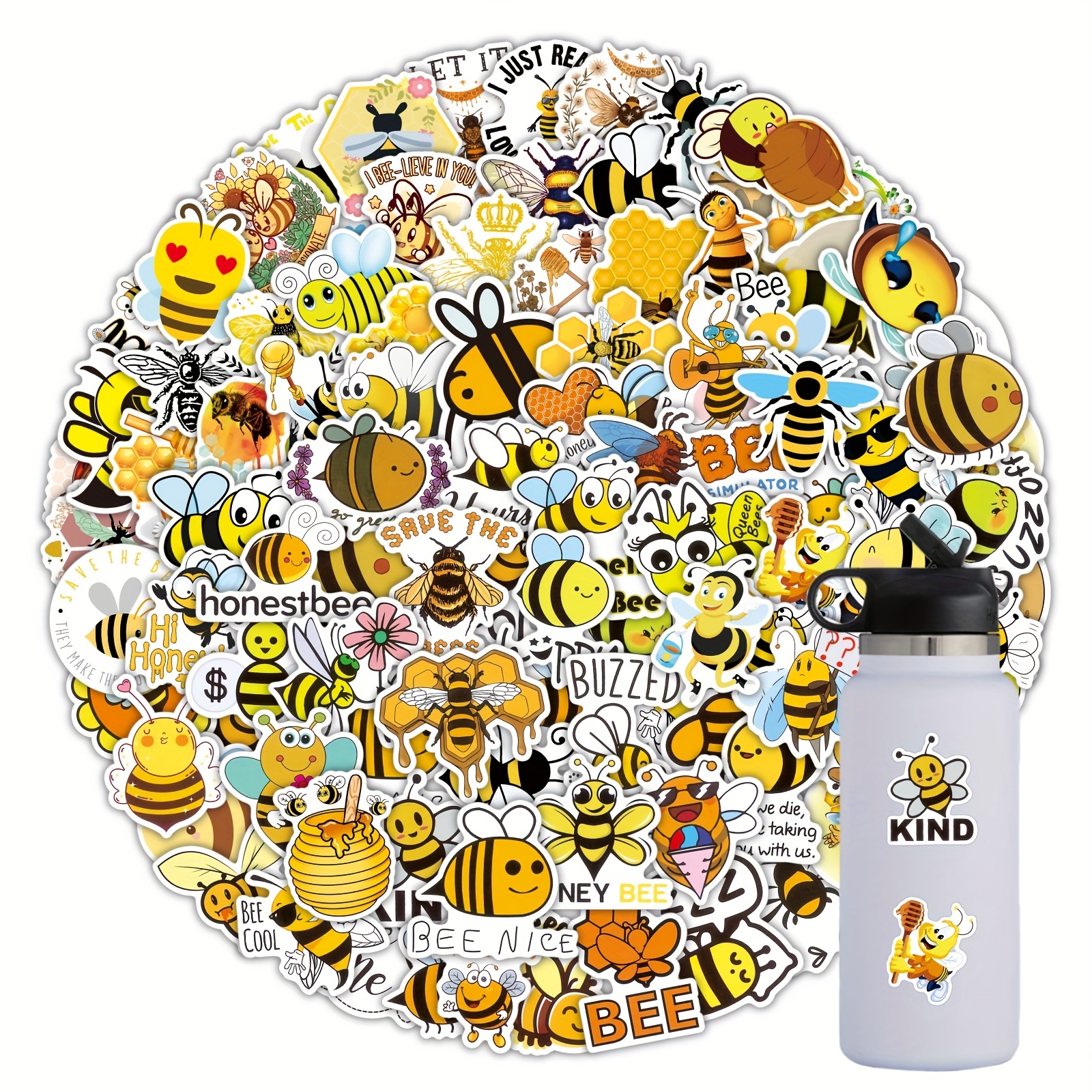 Bee Stickers Aesthetic Cute Animal Vinyl Sticker Decals - Temu