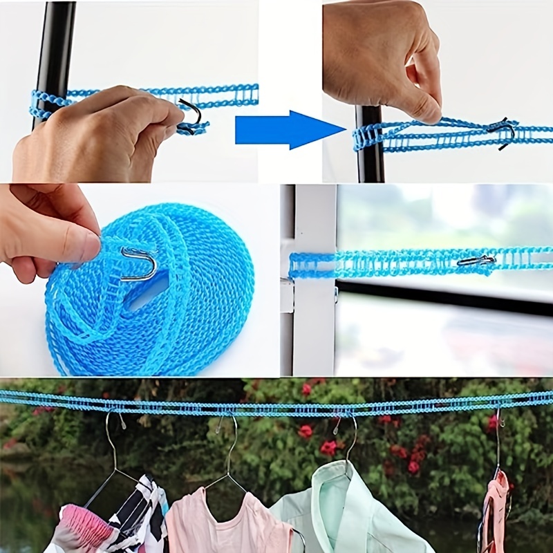 Lightweight Non Slip Nylon Clothesline Hanging Rope Windproof