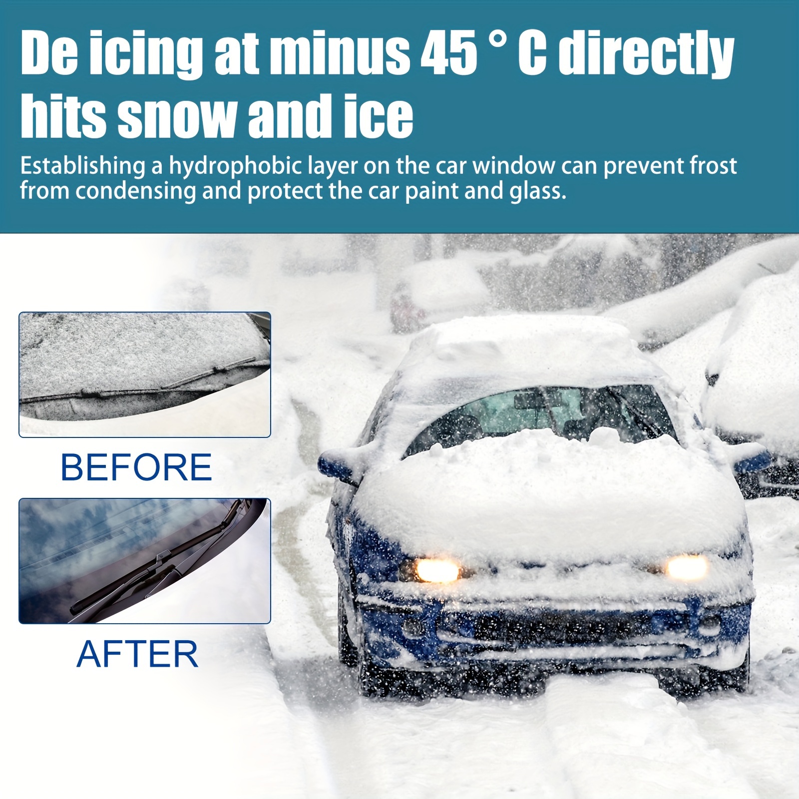 Car Windshield Deicer Defroster Ice Remover Spray Fast Snow