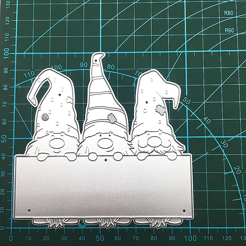 Metal Embossing Die For Santa Card Making, Carbon Steel Cutting Template