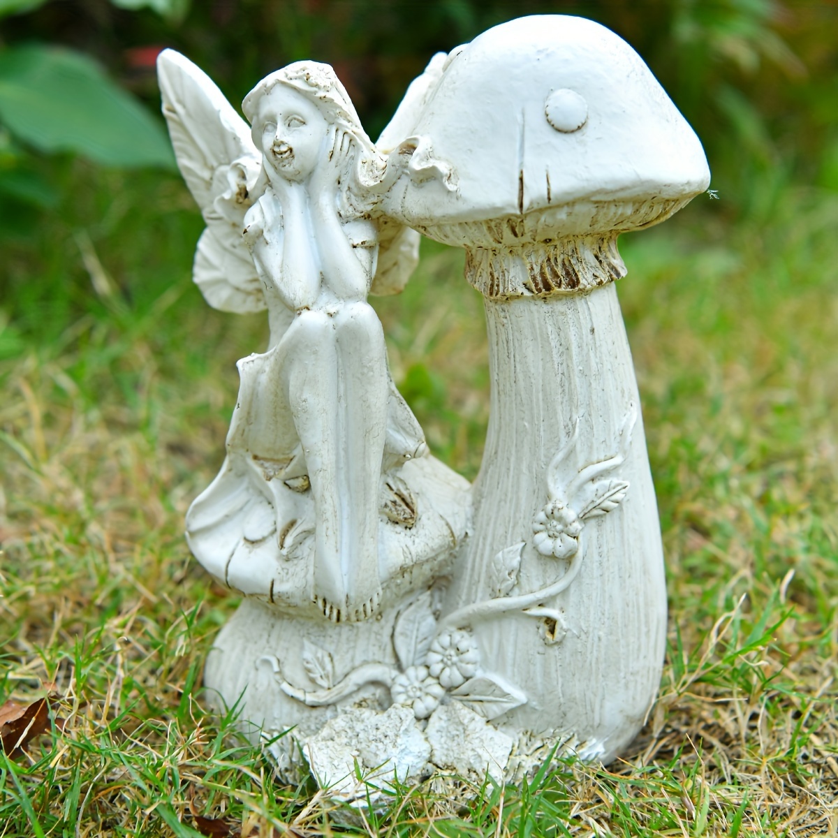 Flower Fairy Mushrooms Statue Resin Craft Ornament Micro - Temu Australia