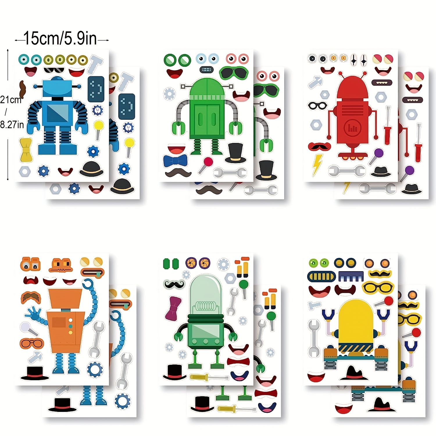 Printable Robots Stickers Paper craft  Sticker paper crafts, Paper crafts,  Robots art drawing