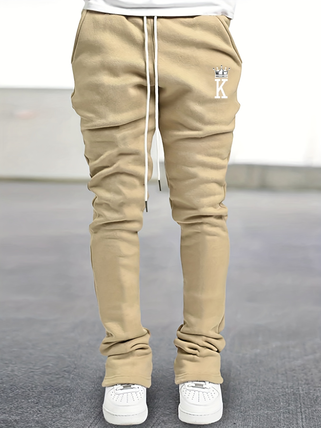Men's Flare Pants with K Pattern
