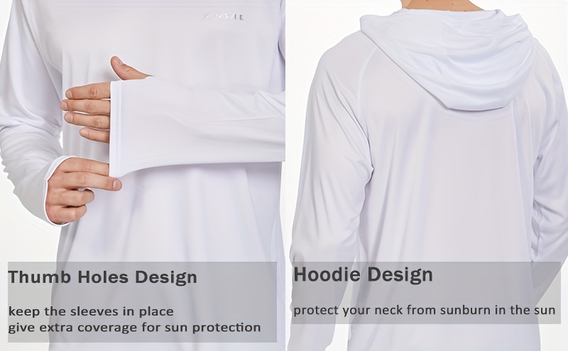 Men's Upf 50+ Sun Protection Hoodie Long Sleeve Quick Dry