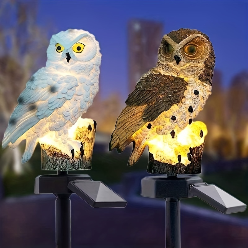 Lampe solaire extérieur lumière extérieur hibou solaire décoration de  jardin lumière solaire hibou extérieur, batterie rechargeable