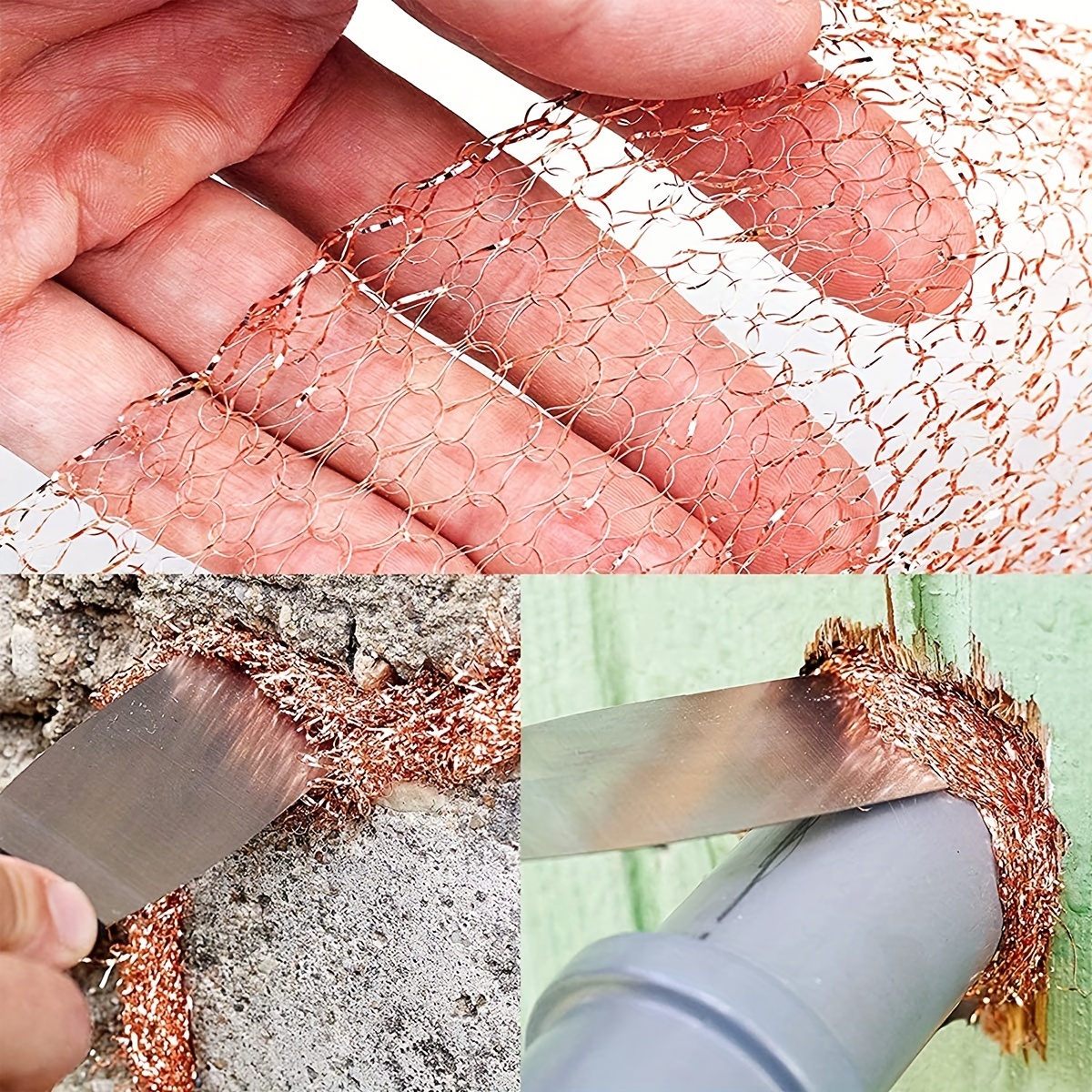 Copper Mesh - 5 X 30 Feet - Blocker for Hole - DIY Hole Filler, Copper  Fill Fabric, Distilling, Pure 100% Copper Roll, with Packing Tool and  Scissors