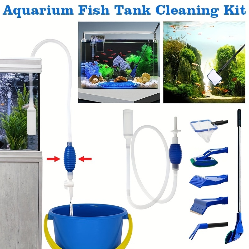 Aquamiracle 6 in 1 Aquarium Cleaning Tool Kit Fish Tank Cleaning