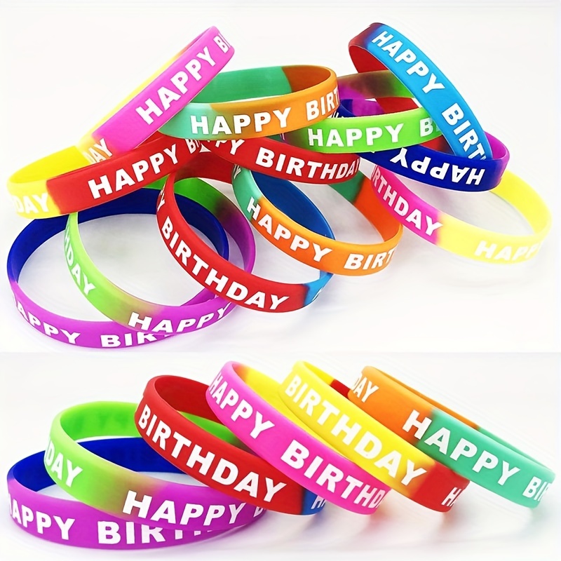 1/12/24/48/100 Pieces Silicone Bracelets Rubber Wristbands Colored Rubber Bracelets Solid Blank Bracelet Sports Bands Plain Silicone Stretch