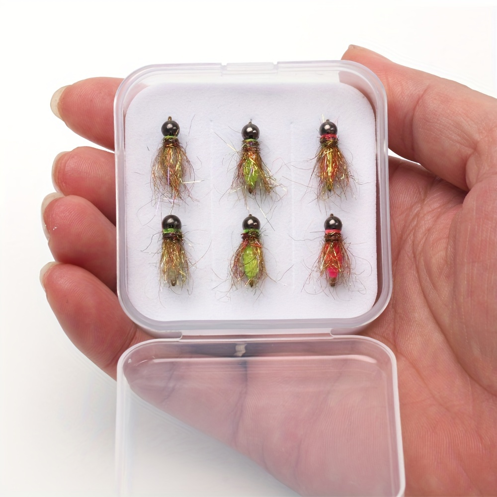 10 #12 #14 #16 Barbed Tungsten Bead Head, Caddis Pupa Jig Nymph Fly, Fast  Sinking Uv Rose Green Light Green Wet Euro Nymph Fly For Grayling Trout,  Fly Fishing Lures - Temu United Kingdom