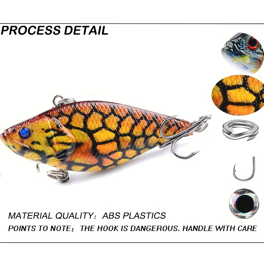 Uv Printed Lipless Crank Bait Long Casting Vibration Bait - Temu