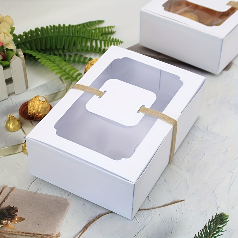 Kraft Paper Box Candy Gift Boxes Pvc Clear Window - Temu