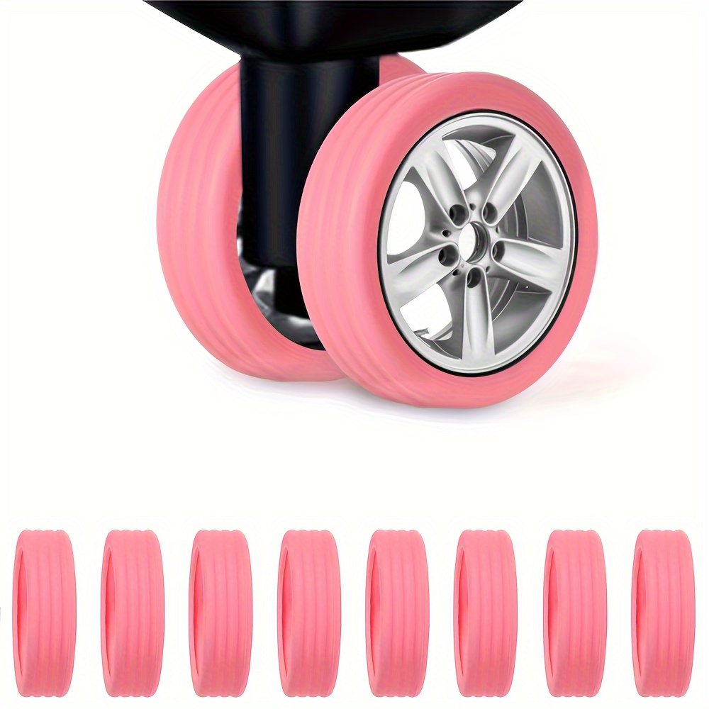 Mini Travel Suitcase Wheels Covers Simple Silicone - Temu