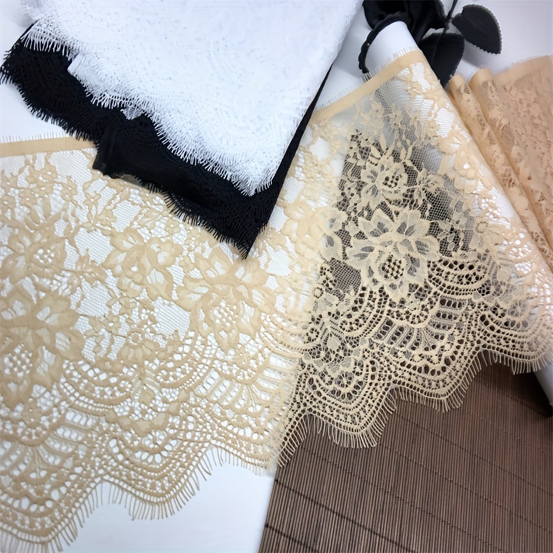 3 Meter Chantilly Lace Fabrics Diy Garment Sewing Crafts - Temu Canada