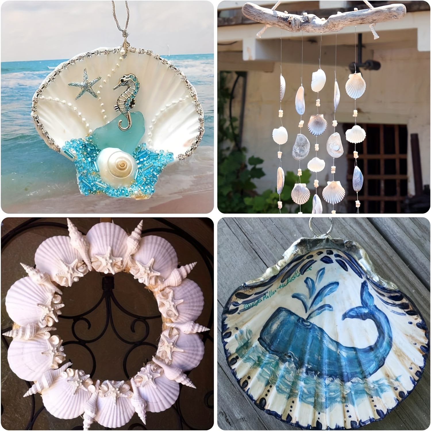 Famoby Conchas marinas mixtas de playa, conchas de mar para fiesta temática  de playa, decoración de boda, manualidades, fabricación de velas, relleno