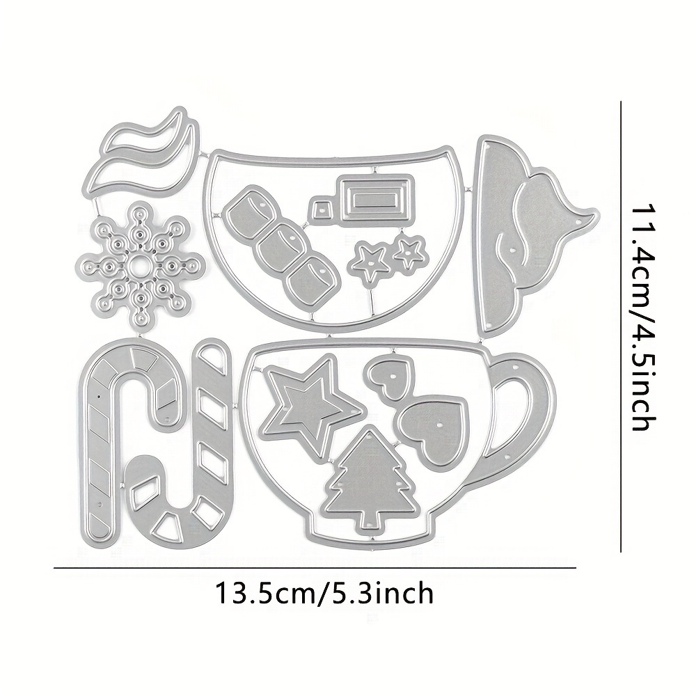 Weihnachtsmann Stempel Und Stanzen Set - Scrapbooking Prägeschablonen Für DIY Kunsthandwerk