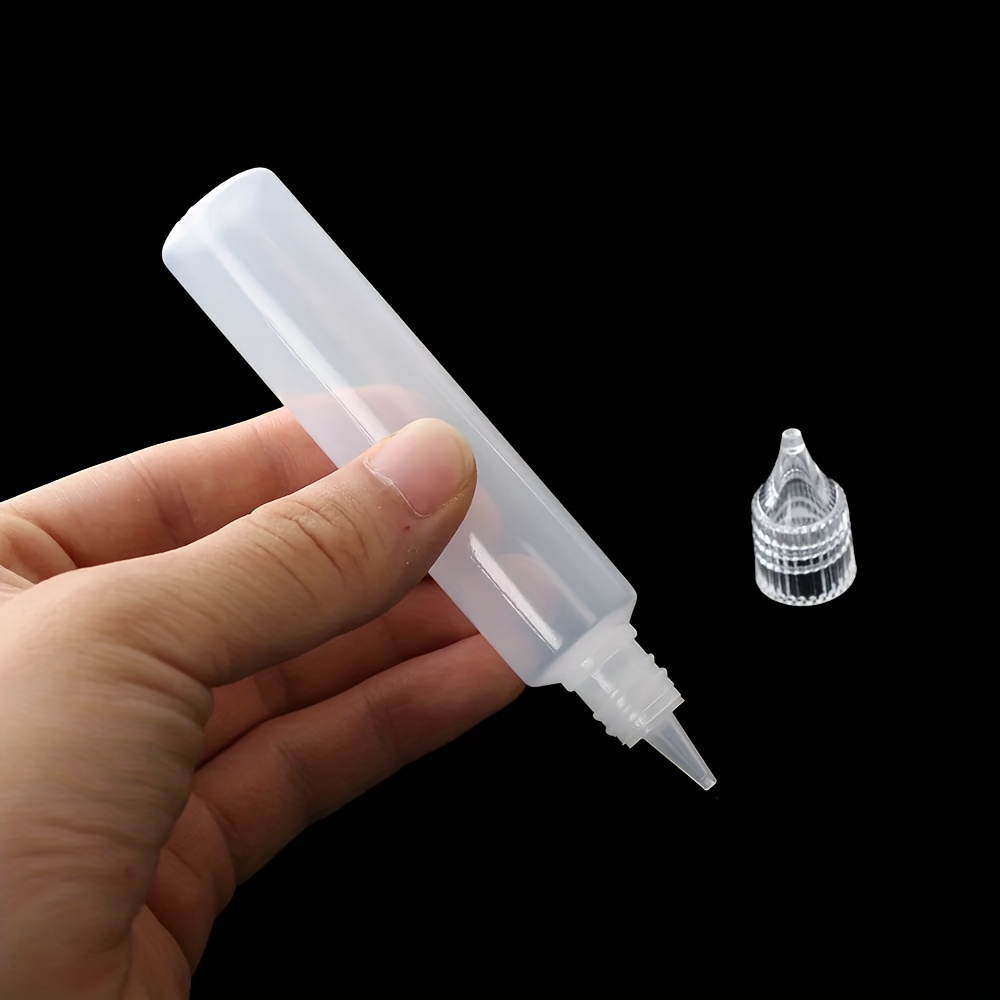 White Plastic Glue Applicator Needle Squeeze Bottles For - Temu