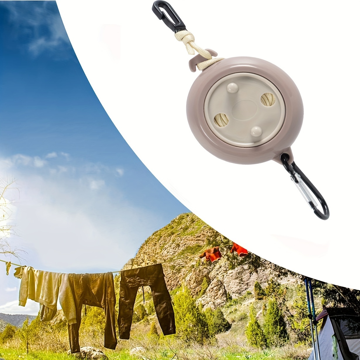 Portable Travel Clothesline Cord Adjustable Camping Clothes - Temu United  Kingdom