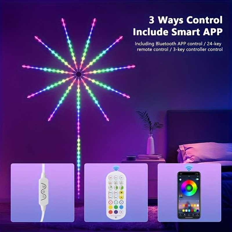 Firework Strip Lights Dream Colr Music Bluetooth APP Set