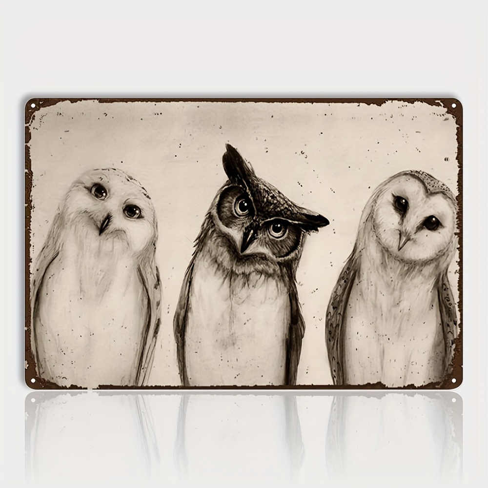 Hand painted Owl Canvas Wall Art For Living Room Decor 12x16 - Temu