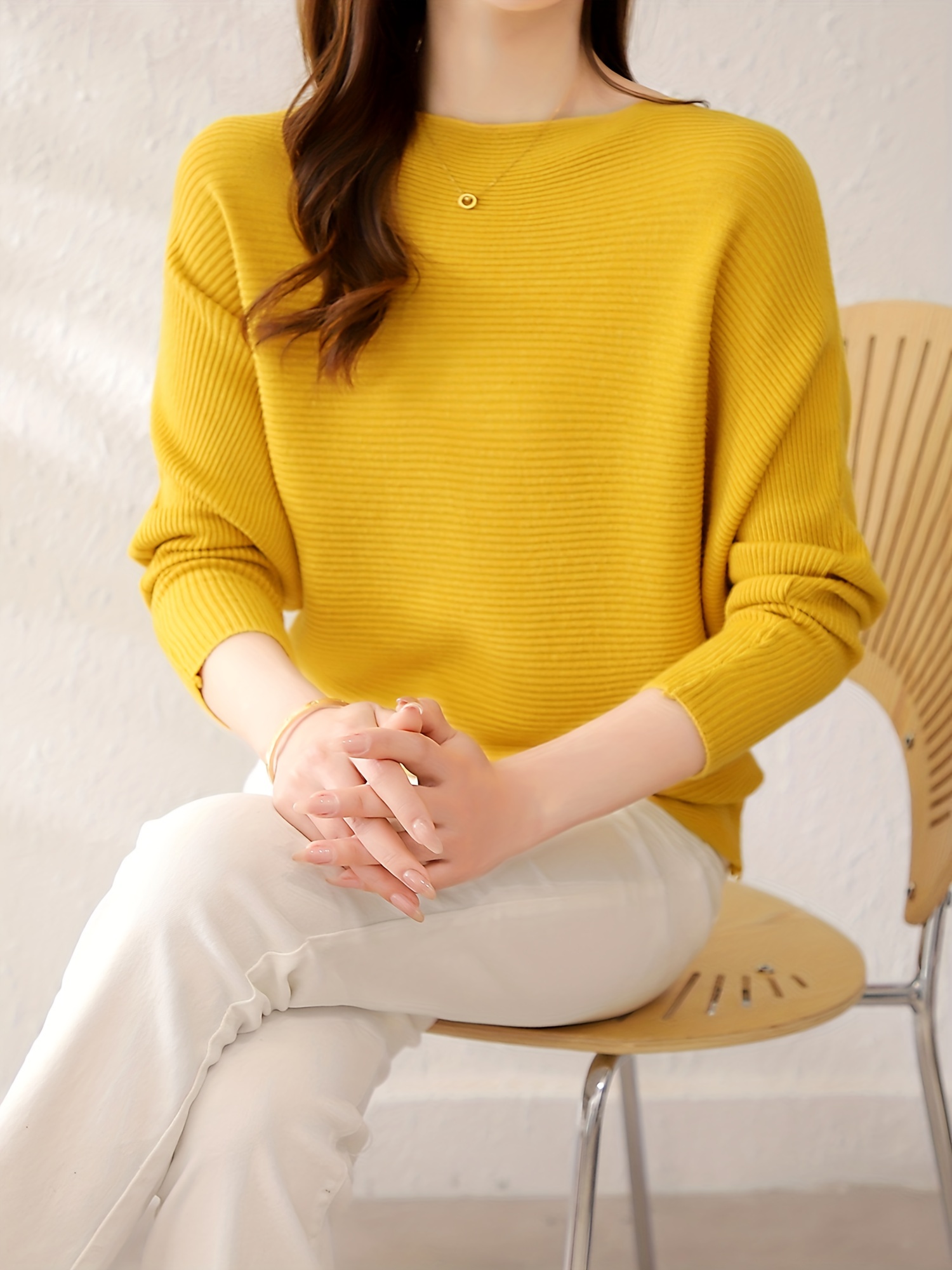 Mustard batwing outlet jumper