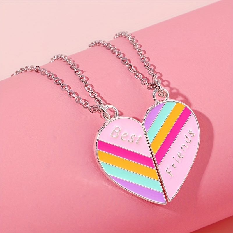 Best Friend Necklaces BFF Necklaces for 2 Puzzle Matching Necklaces  Friendship Necklaces Gifts for Teen Girls