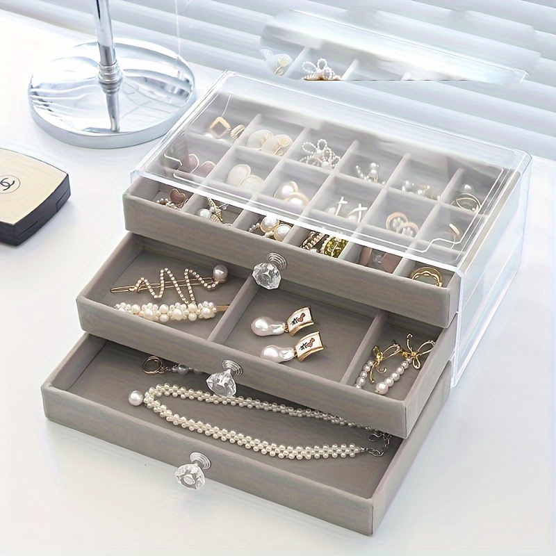 Transparent Jewelry Storage Box Multi layer Large Capacity - Temu