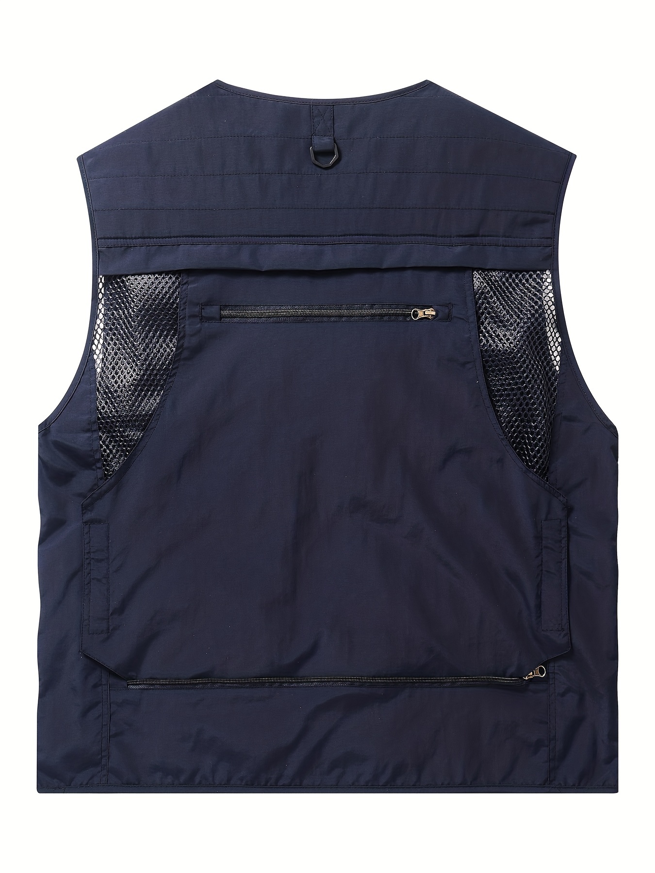 Zipper Pockets Mesh Lining Cargo Vest Men's Casual Outwear - Temu