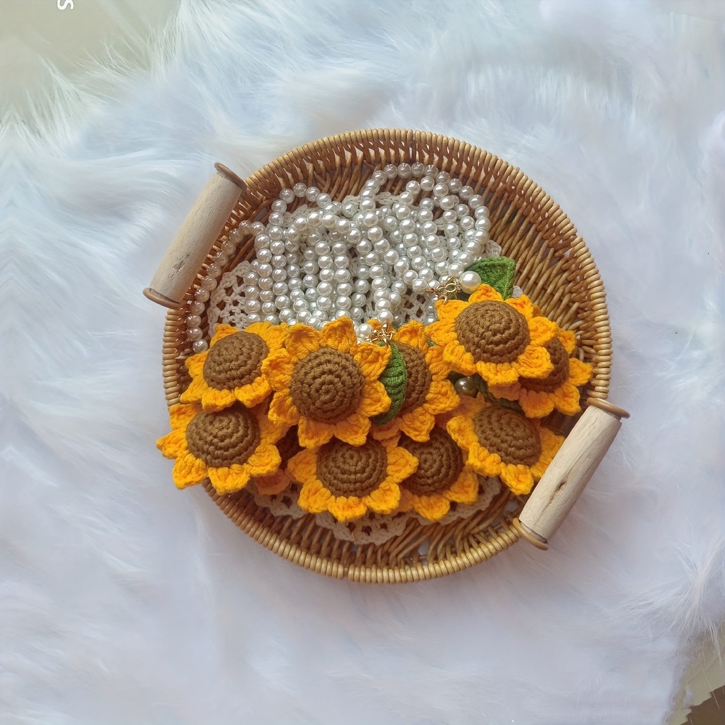 Crochet Flower Decor Bag Charm