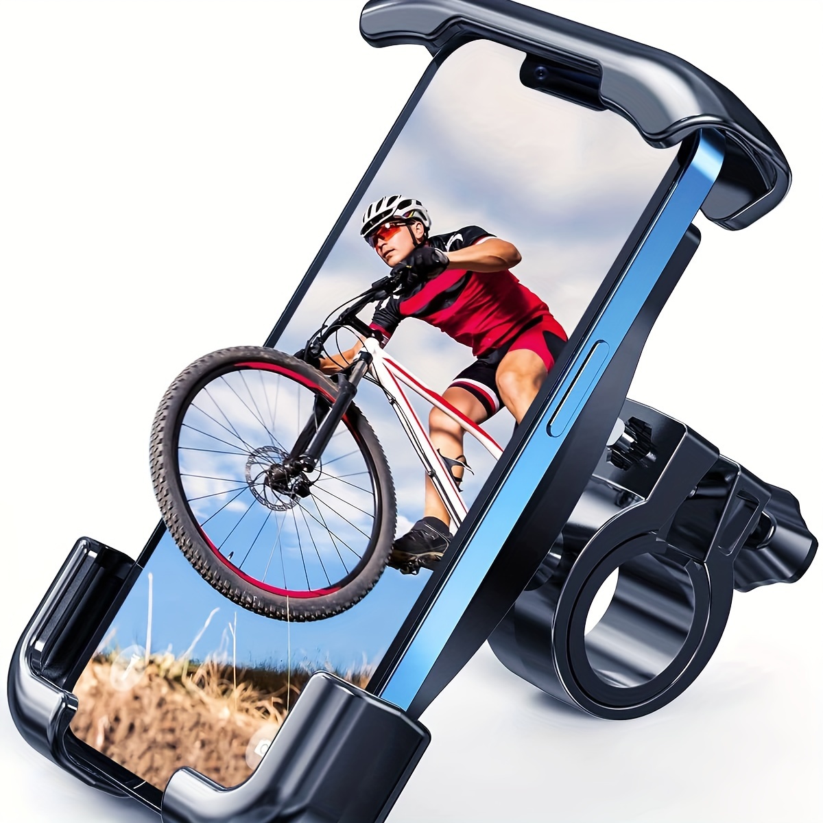 Motorcycle Bicycle Mobile Phone Holder Securely Clip Iphone - Temu