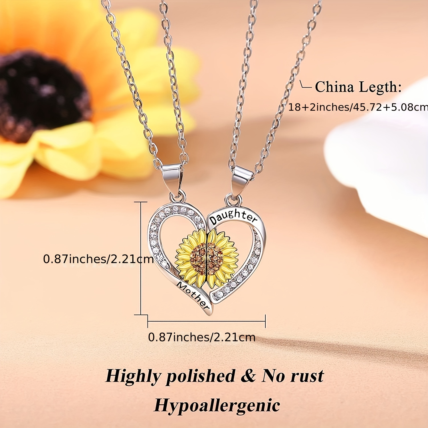 Sunflower Necklace Mothers Day Gift, Mother's Day Gift, Mother