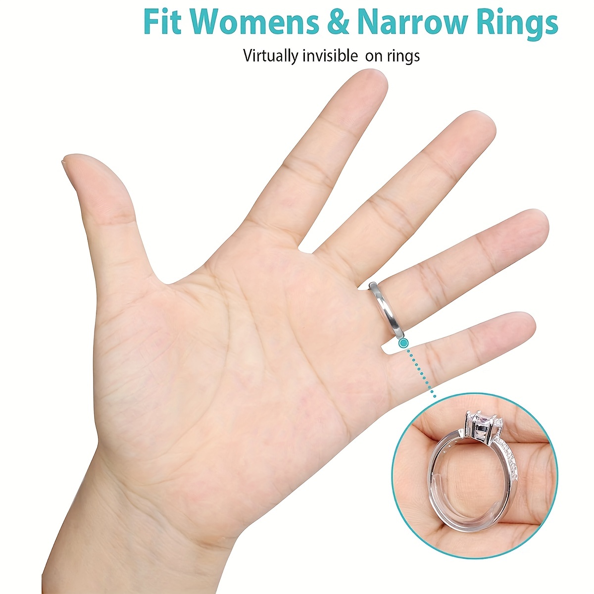 Ring Size Adjuster Loose Rings Different Sizes Invisible - Temu