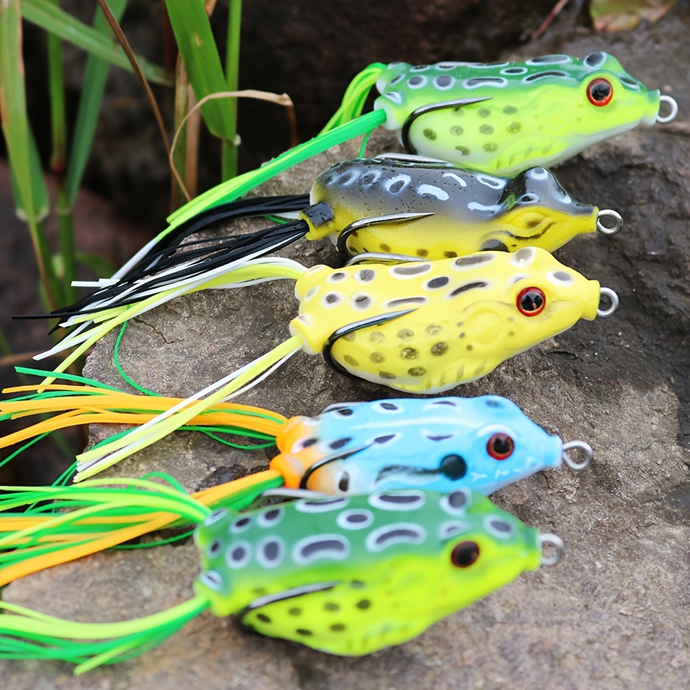 Sougayilang 6pcs Soft Frog Shaped Fishing Baits 9cm 3 - Temu