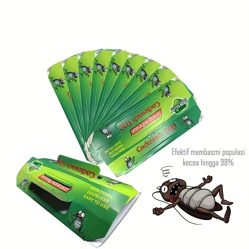 10pcs Cockroach Trap Sticker Indoor Kitchen Pest Control