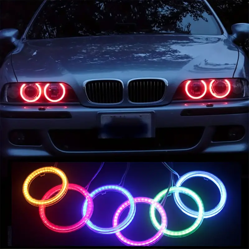 90mm/3.5in LED Angel Eyes Halo Ring Lights - Enhance Your Car or  Motorcycle's Look Instantly!